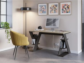 Birou cu blat cu aspect de lemn de stejar 60x137 cm Butterfly – Marckeric