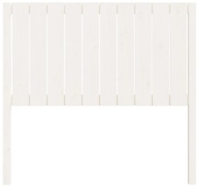 Tablie de pat, alb, 105,5x4x100 cm, lemn masiv de pin 1, Alb, 105.5 x 4 x 100 cm