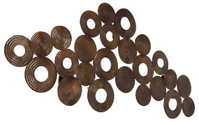 Aplică de perete Art Deco din cupru 138 cm - Circles