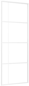 Usa glisanta, alb, 76x205 cm, sticla mata ESG si aluminiu 1, Alb, 76 x 205 cm, Mat