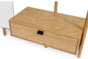 Cuier din lemn de stejar, cu oglindă Woodman Tripod