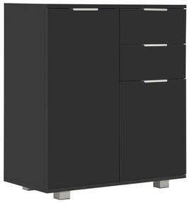 283716 vidaXL Servantă, negru foarte lucios, 71 x 35 x 76 cm, PAL