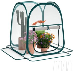 Outsunny Seră Mică Portabilă cu Design Pop-up și Geantă de Depozitare, 70x70x80 cm, Transparent | Aosom Romania