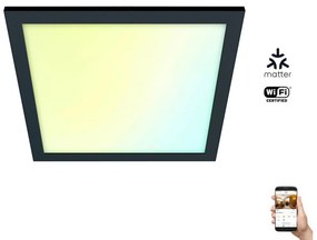Plafonieră LED RGBW dimabilă SUPERSLIM LED/36W/230V Wi-Fi neagră WiZ