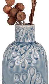 Vază, ceramică, albastru, ø12x26 cm
