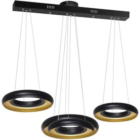 LED Lustră pe cablu RONDO 3xLED/12W/230V negru