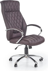 Scaun de birou HILTON, maro, piele ecologica, 60x72x118/126 cm