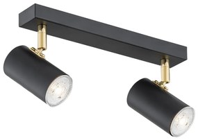 Plafoniera cu 2 spoturi design minimalist LAGOS negru