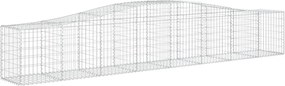 vidaXL Coș gabion arcuit 400x50x60/80 cm fier galvanizat