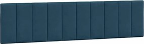 vidaXL Pernă tăblie de pat, Hanko, albastru, 200 cm, catifea