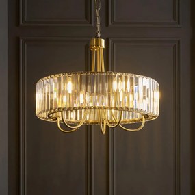 Endon 119610 - Candelabru VISCONTI cu lanț, 5 x E14, 6 W, 230 V, alamă