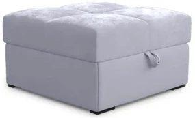 Taburet ZENOVA gri deschis cu spatiu de depozitare 65x65 cm