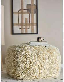 Taburet crem cu tapițerie din lână Lomba – Bloomingville