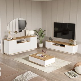 Mobilier living Freddie 18 (Pin atlantic + Alb). 1073055