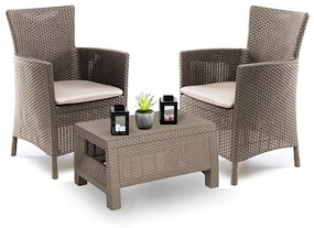 Set mobilier de grădină pentru balcon Corowa, culoare cappuccino
