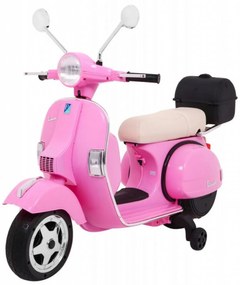 Motocicleta Electrica cu Acumulator Pentru Copii NOVOKIDS™ Vespa Premium Retro Scooter, Pornire la cheie, 3-8 ani, Max 30 kg, Cu Melodii si Lumini