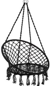 Scaun suspendat COLUMBIA negru cu suport negru