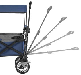 Camion de mână cu un acoperiș albastru/gri