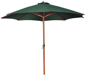 Umbrela de soare, verde, 258 cm