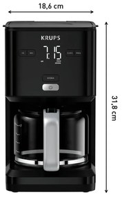 Cafetieră cu filtru negru Smart'n'light CM600810 – Tefal