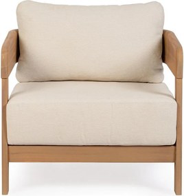 Fotoliu de grădină în culoare naturală din lemn masiv Pablo – Bizzotto