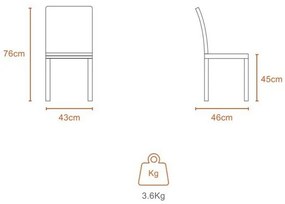 Scaun pliant Flap Night 43 x 46 x 76 cm