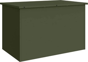vidaXL Cutie de depozitare exterioară Verde măsliniu 80 x 50,5 x 50 cm