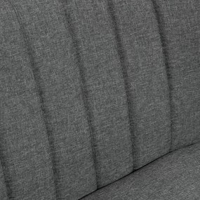 HOMCOM Canapea Moderna Desing Minimalist din Material Textil si Lemn fara Cotiere, Gri inchis 117x56.5x77cm