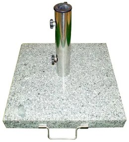 Suport umbrelă de grădină - granit / oțel inoxidabil, 50 kg
