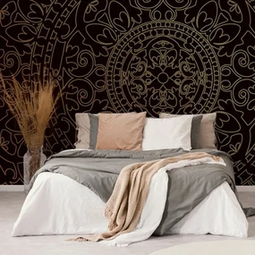 Tapet autoadeziv ornament oriental de aur
