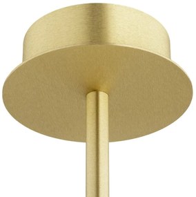 Candelabru 5 brate, alama periata, sticla alb mat PRESTON 2195