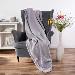Pătură cu blăniţă COZY gri 150 x 200 cm