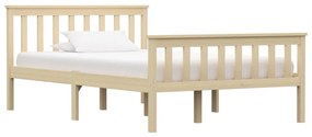 283222 vidaXL Cadru de pat, natural, 120 x 200 cm, lemn masiv de pin