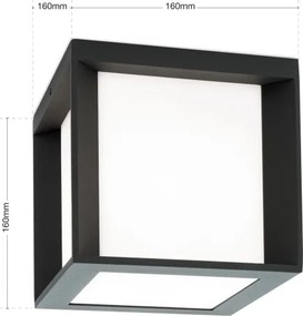 Orion - Corp de iluminat exterior HENRY 1xE27/15W/230V 16x16 cm IP44 antracit