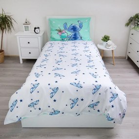 Lenjerie de pat pentru copii verde-mentă din bumbac pentru pat de o persoană 140x200 cm Lilo &amp; Stitch "Buddies" – Jerry Fabrics
