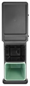 Brabantia Coș de colectare selectivă Sort&Go 1008863, 2x30 l, Montaj intern cu cadru telescopic, Gri/verde