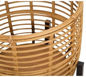 Set 2 suporturi pentru ghivece din ratan Mauro Ferretti, înălțime 47 cm