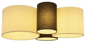 Globo 15586-4D - Plafonieră MAKKI 4xE27/15W/230V alb/gri/negru