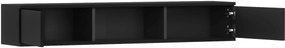 Polita cu dulapuri LANZZI 120 cm, neagra