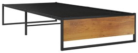 324813 vidaXL Cadru de pat, negru, 90 x 200 cm, metal