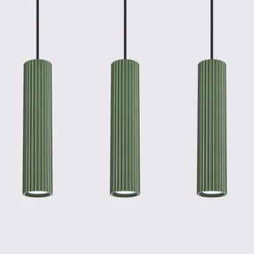 Lustră pe cablu Sollux SL.1613 KARBON 3xGU10/10W/230V verde