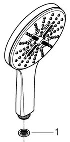 GROHE 26574DC0 - Duș de mână RAINSHOWER SMARTACTIVE, diametru 130 mm, oțel inoxidabil