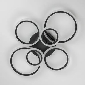 Lustră LED dimabilă aplicată Brilagi ORBITS LED/85W/230V 3000-6500K negru + telecomandă