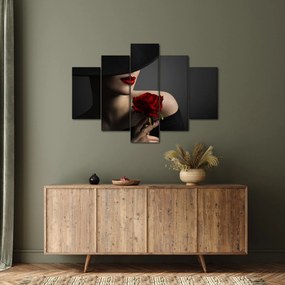 Tablou - Femeia cu flori (150x105 cm)