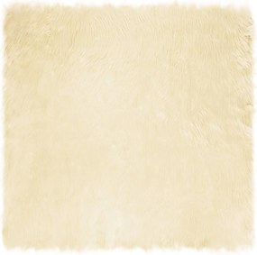 vidaXL Covor din Lână Faux Tafalla Crem 160 x 160 cm Poliester