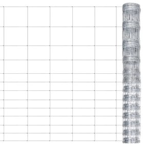 vidaXL Gard de grădină, argintiu, 50x1,5 m, oțel galvanizat