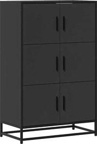 vidaXL Dulapuru negru 68x35x106,5 cm lemn și metal prelucrat