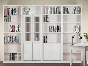 Bibliotecă albă din lemn de pin 296x223 cm Anita – Støraa