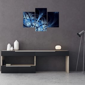 Tablou - Floare albastru închis (90x60 cm)