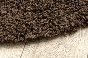 Covor SOFFI cerc shaggy 5cm maro - SECUNDAR-COTATI PRODUSUL
